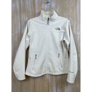 The North Face Apex Bionic Women’s Medium Creamy White Softshell Full Zip Jacket